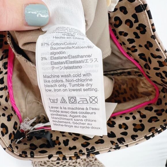 J.Crew Re-Imagined Leopard Print Chino Crop‎ Flare Pants Sz 00 NWT - Picture 9 of 11